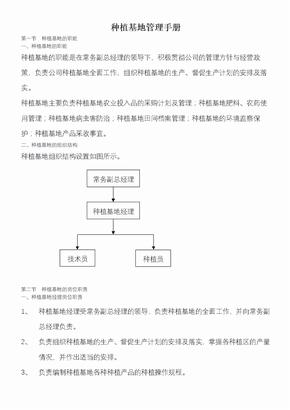 种植基地管理制度