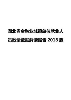 湖北省金融业城镇单位就业人员数量数据解读报告2018版